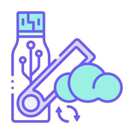 usb flash drive cloud icon