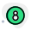 Billiards for the eight ball game layout icon