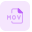 A MOV file is a movie file saved in the QuickTime File Format icon