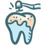 Decayed tooth icon