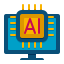 Computer Artificial Intelligence icon