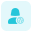 Global access of a profile reach isolated on a white background icon