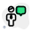 Chatting with business peers messenger application function layout icon