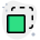 Square box shape selection application button, equal sides. icon