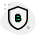 Bitcoin protection shield logo isolated on a white background icon