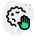 Avoid touching the virus from bare hand icon