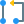 Algorithm diagram from one node to another node pathway icon