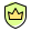 Crown in sheild shaped premium membership logotype icon