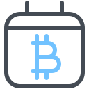 Calendar Bitcoin icon