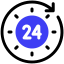 24 Hours Sign icon