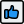 Thumbs up gesture in square, social media button. icon