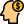 Head with dollar sign concept of money on mind icon