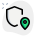 Location with shield logotype isolated on a white background icon