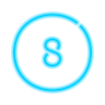 Circled 8 icon