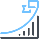 Growth And Flag icon