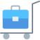 24-luggage trolley icon