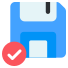 verified floppy icon