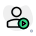 Classic user sharing the multimedia on a web messenger icon