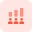 Analytic candidate poll bar graph result statistics icon