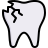 Cracked teeth icon