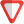 Yield sign for warning and end road icon