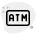 Automated teller machine for making financial transactions from a bank account icon