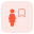 Bookmark sign businesswoman work at office layout icon