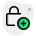 Add an authentication security protection Isolated only white background icon