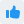 Thumbs up gesture in square, social media button. icon