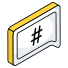 Hashtag Message icon