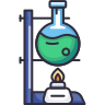 Test tube fire icon