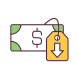 Decreasing Currency Value icon