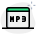 Music library of mp3 collection on web portal icon