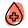 Blood bank with droplet and plus logotype layout icon