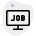 Looking for new opportunities and job through online portal icon