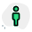 Customer coming to laundry service stickman layout icon