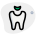 Dental filling of a tooth isolated on a white background icon