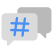 Hashtag Message icon