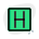 Helicopter signal with alphabet H on a roof top icon