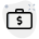 Business briefcase isolated on a white background icon