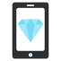 mobile diamond icon