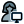 Single woman user using a monitor for real time feedback icon