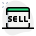 Selling products on ecommerce web portal website icon