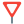 Give way with inverted triangle shape road sign icon