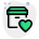 Favorite shipping address with the heart logotype icon