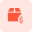 Dollar sign price tag on a Logistic delivery box icon