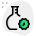 Research on a cronavirus pandemic isolated on a white background icon