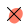 Close cross symbol for discontinued and invalid icon