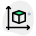 Three-dimensional cubic shape plotting of xy to see dimensions icon