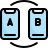 A b comparison icon